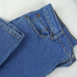 Levi Blue Denim Jeans Straight Leg Mid Rise Medium Wash